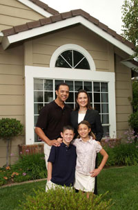 family at home